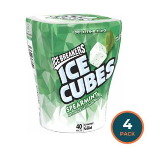 Ice Breakers Gum, Sugar Free Ice Cubes, Spearmint Flavor, 40 Pieces - 4 Pack