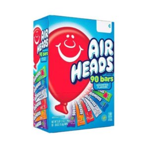 Airheads Variety Pack - Assorted Flavors, 0.55 oz Bars, 90 Count Bulk Candy