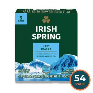Irish Spring Deodorant Soap, Icy Blast - 3 Bars/3.7 Oz Each - 18 Pack