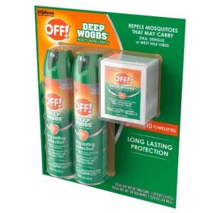 OFF! Deep Woods 2 x 9oz + 10 Deep Woods Towelettes