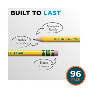 Ticonderoga - Woodcase Pencil, Yellow Barrel - HB #2 - 96 Ct
