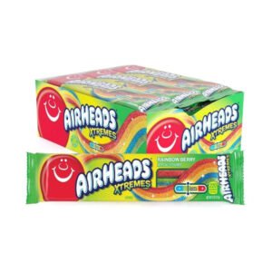 Airheads Xtremes Rainbow Berry Sour Strips - 2 oz Packs - 18 Ct Case