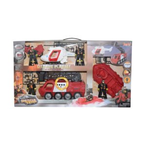 Free Wheel City Fire Playset - 34 Pcs