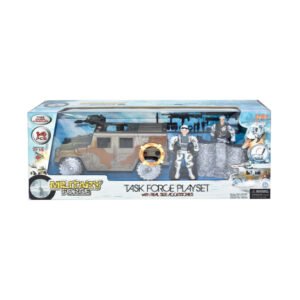 Free Wheel Military Force Humvee Playset - 14 Pcs