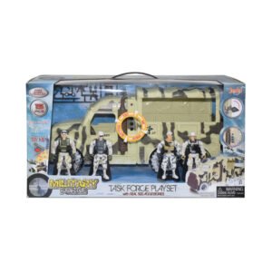 Free Wheel Military Force Truck Playset - 15 Pcs