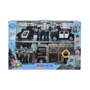 Free Wheel Police Force Full Playset - 34 Pcs