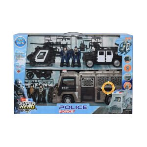 Free Wheel Police Force Full Playset - 34 Pcs