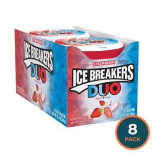 Ice Breakers Sugar Free DUO Mints Strawberry - 8 Pack