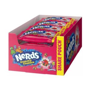 Nerds Gummy Clusters Rainbow - 3 oz Share Pouches - 12 Ct Case