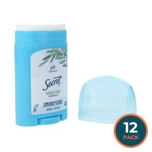Secret - Antiperspirant & Deodorant Solid Stick, Shower Fresh, 1.7 Oz,  12 Pack - Travel Size