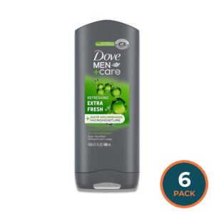 Dove Men +Care Body Wash Extra Fresh  13.5 oz/ 400 ml- 6 Pack