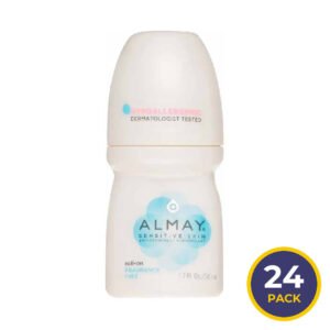 Almay - Anti-Perspirant & Deodorant Roll-On Sensitive Skin Fragrance Free - 1.7 OZ  - 24 Pack