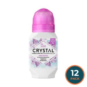 Crystal  Mineral Deodorant Roll On Unscented 2.25 oz - 12 Pack