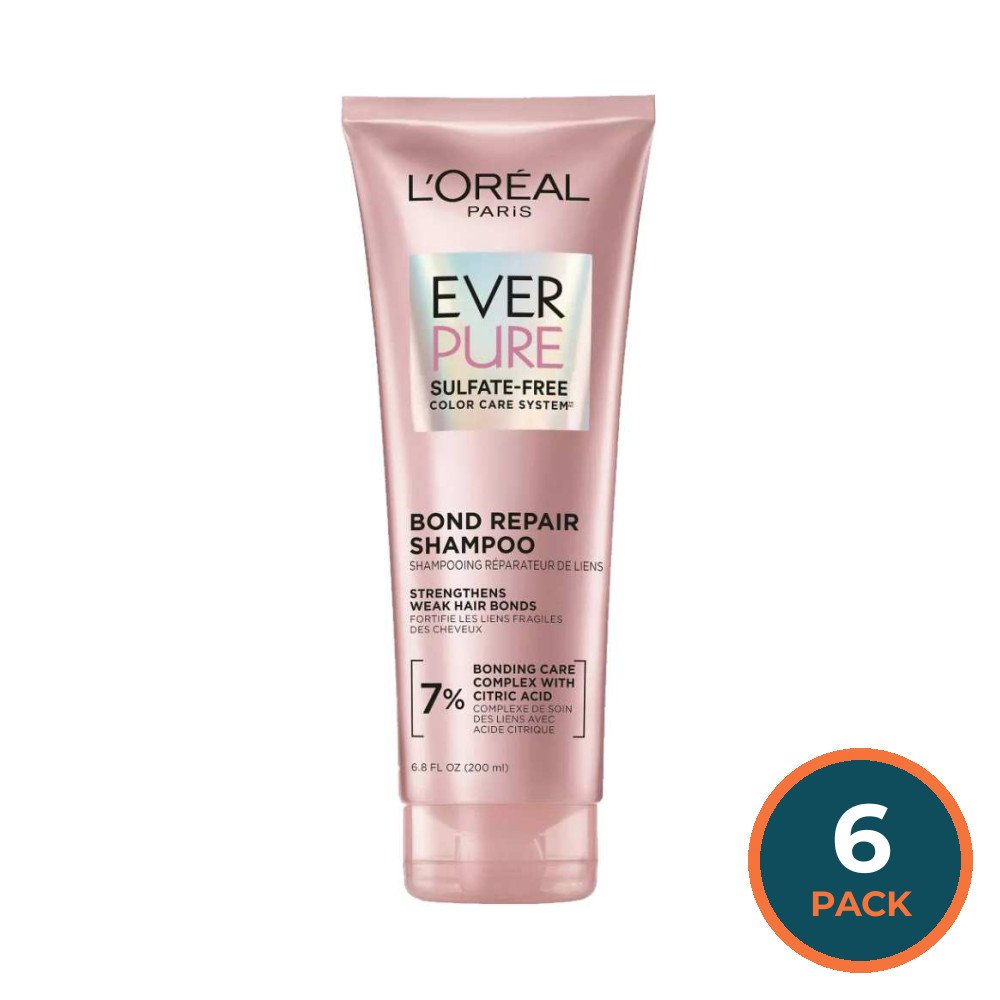 L'Oreal Paris EverPure Sulfate Free Bond Repair Color Care Shampoo 6.8 fl oz - 6 Pack