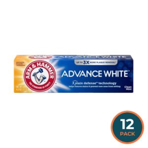 Arm & Hammer Advance White Toothpaste, Clean Mint, 4.3 oz - 12 Pack