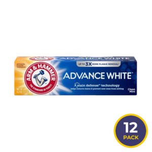 Arm & Hammer Advance White Toothpaste, Clean Mint, 4.3 oz - 12 Pack