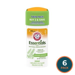 Arm & Hammer Essentials Natural Deodorant Fresh Rosemary Lavender Natural Twin Pack - 2.5 oz  - 6 Pack