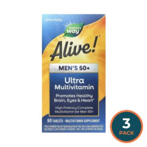 Nature's Way Alive! Once Daily Men's 50+ Ultra 60 Tablets- 3 Pack