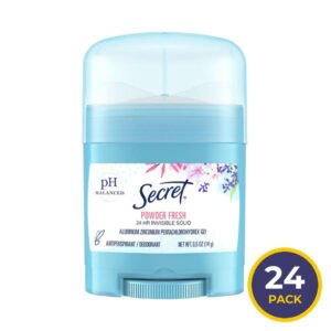 Secret - Invisible Solid Anti-Perspirant & Deodorant, Powder Fresh  0.50 Oz  - 24 Pack - Travel Size
