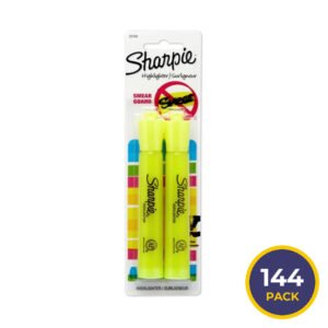 Sharpie - Fluorescent Yellow Highlighters Chisel Tip, 2 ct - 144 Pack