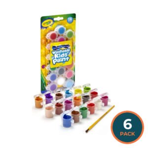 Crayola  Washable Paint Set, Kid Paint  18 colors, 18ct - 6 pack
