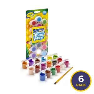 Crayola  Washable Paint Set, Kid Paint  18 colors, 18ct - 6 pack