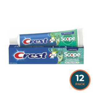 Crest + Scope Complete Whitening Toothpaste Minty Fresh Mint 5.4 Oz- 12 Pack