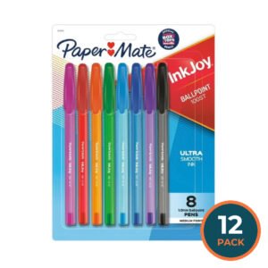 Paper Mate Pens InkJoy 100ST Assorted Ink 8 ct  - 12 Pack