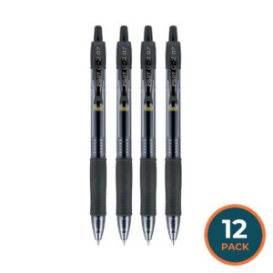 Pilot G2 Premium Retractable Gel Ink Rolling Ball Pen Fine Point Black 4 ea - 48 Pack