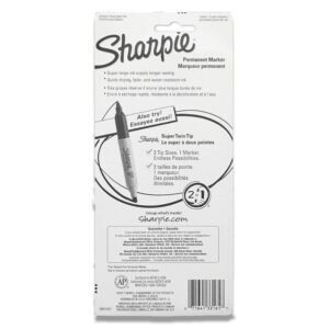 Sharpie Super Permanent Markers - Black Fine Tip, Long-Lasting Ink, 48 Pack
