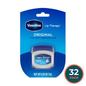 Vaseline Lip Therapy Fragrance free Original  0.25 oz -32 Pack - Travel Size