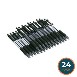 Zebra - Z-Grip Retractable Ballpoint Pen, Black Ink, Medium - 24 ct