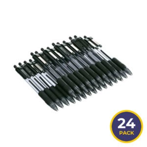 Zebra - Z-Grip Retractable Ballpoint Pen, Black Ink, Medium - 24 ct