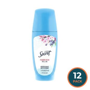 Secret  Antiperspirant & Deodorant Roll On Powder Fresh 1.8oz - 12 Pack