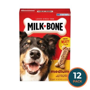 Milk-Bone - Original Dog Treats Biscuits, Medium Dog - 24 oz - 12 Pack
