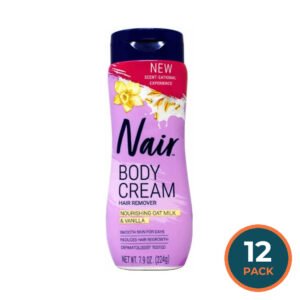 Nair - Body Cream, Hair Remover, Nourishing Oat Milk & Vanilla 7.9 Oz - 12 Pack