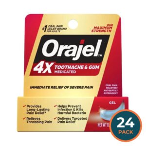 Orajel - Medicated Toothache & Gum, Maximum Strength, Gel - 0.25 oz - 24 Pack