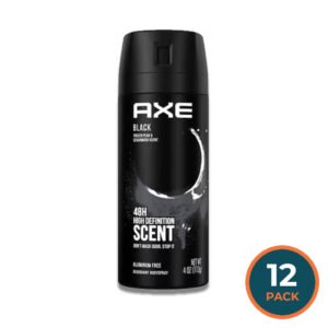 Axe - Body Spray Deodorant 4 oz for Men, Black - 12 pack