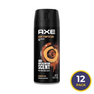 Axe - Body Spray Deodorant 4 oz for Men Dark Temptation - 12 pack