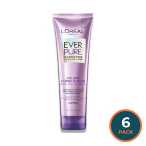 L'Oreal - Paris EverPure Volume Sulfate Free Conditioner, Lotus Flower  8.5 oz - 6 Pack