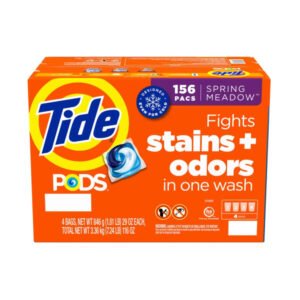 Tide - Pods Liquid Laundry Detergent Pacs, Spring Meadow - 156 Ct
