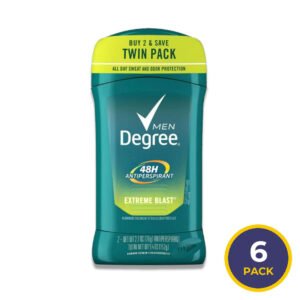 Degree - Men Dry Protection Antiperspirant & Deodorant Extreme Blast 2.7 Oz ea - 6 Pack (Twin Pack)