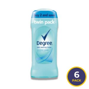 Degree - Women Anti-Perspirant Deodorant, Shower Clean, Solid - 2.6 Oz - 6 Pack (Twin Pack)