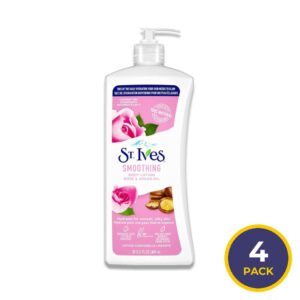 St. Ives - Smoothing Body Lotion with Rose and Argan Oil 21 oz - 4 Pack