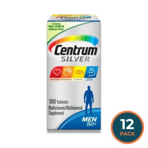 Centrum - Silver Men 50+ Multavitamin, Multimineral Supplement - 100 Tablets - 12 Pack