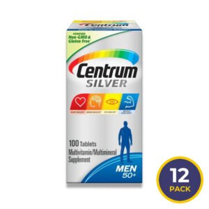 Centrum - Silver Men 50+ Multavitamin, Multimineral Supplement - 100 Tablets - 12 Pack