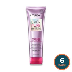 L'Oreal - Paris EverPure Moisture Shampoo for Dry Hair, Rosemary Oil - 8.5 oz - 6 Pack