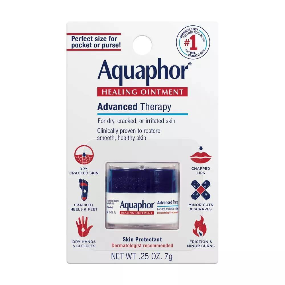 Aquaphor - Mini Jar, Advanced Therapy, Moisturizer, Unscented 0.25 Oz - 48 Pack