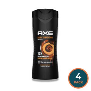 Axe - Dark Temptation Men's Body Wash Liquid 16 oz - 4 Pack