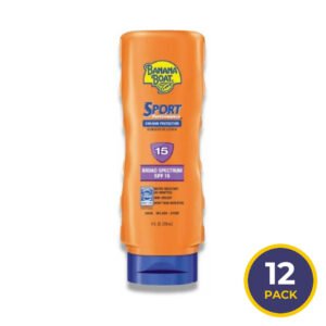 Banana Boat - Sport Performance Sunscreen Lotion, SPF 15 - 8 Oz - 12 Pack